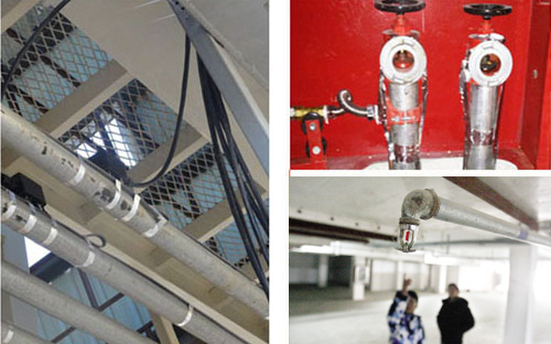 地下車庫噴淋係統采用電黄瓜官网入口管道保溫較合適(圖1)